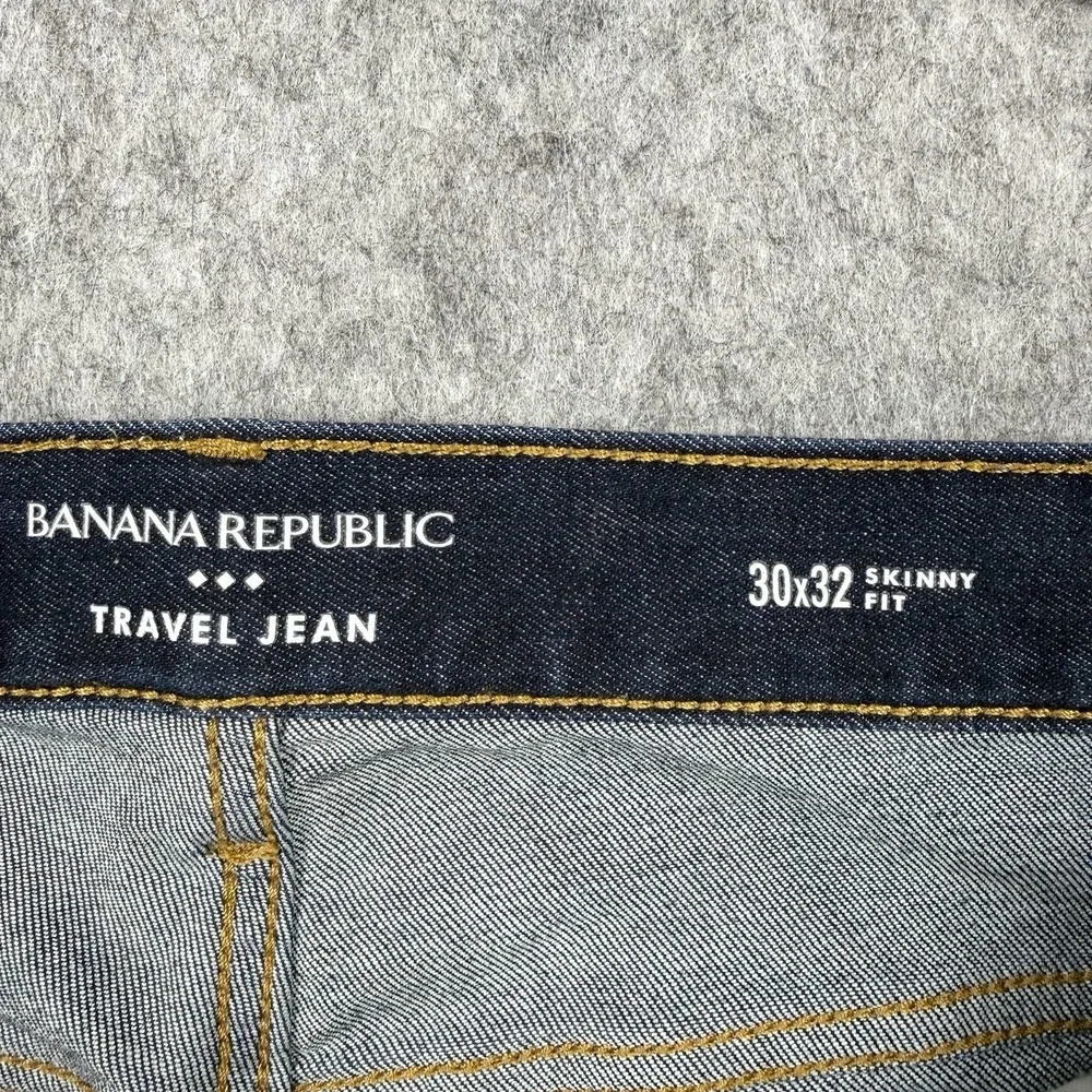 Banana Republic Traveler Slim Jeans Men's 30x32 (Fits 30x30) Blue Stretch Denim